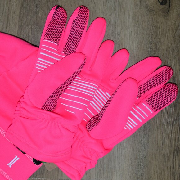 NEW Women's IGLOOS 2 Piece Hot Pink Winter Set Fleece Beanie Hat & Tech Gloves - Picture 2 of 4